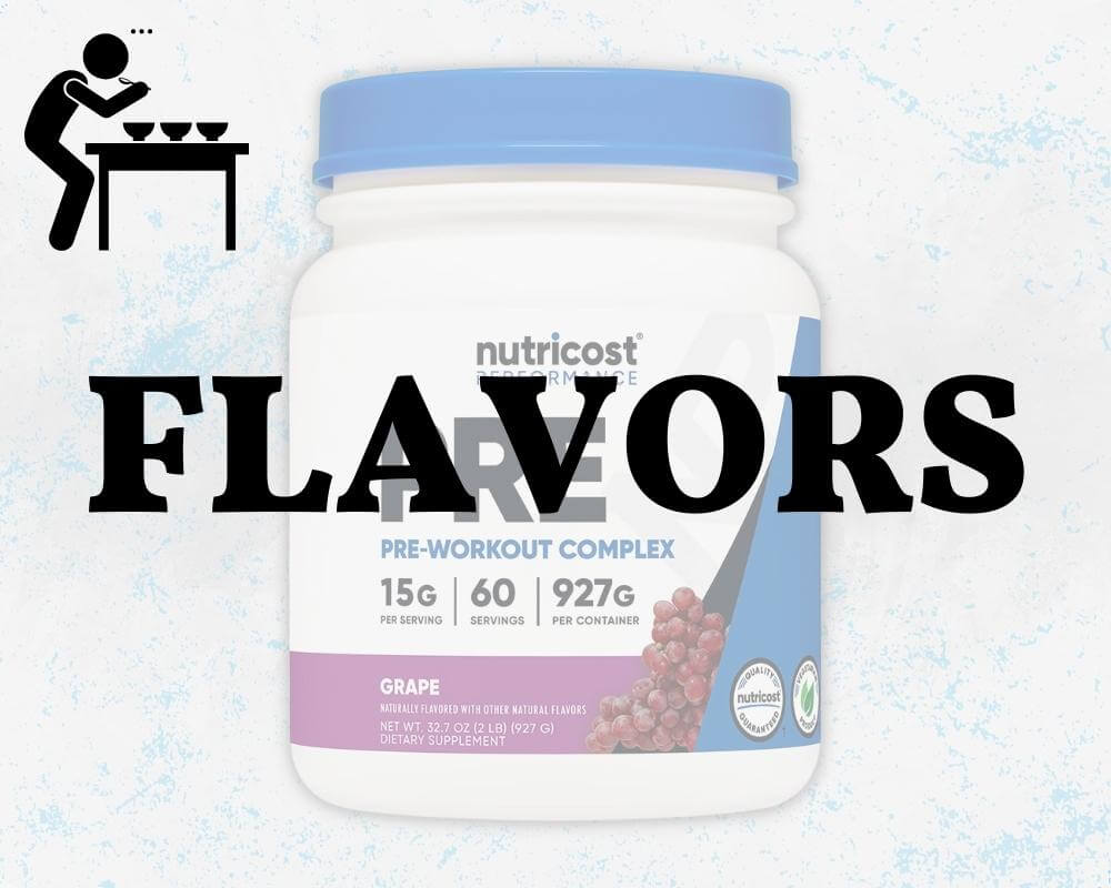 Flavors of Nutricost Pre-Workout